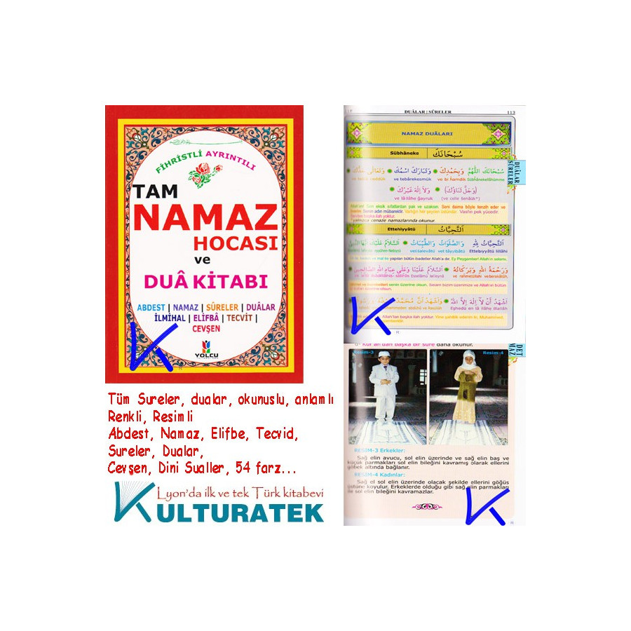 Tam Namaz Hocası ve Dua Kitabı - fihristli, ayrıntılı - Hacı Yusuf Ahmet Mirza