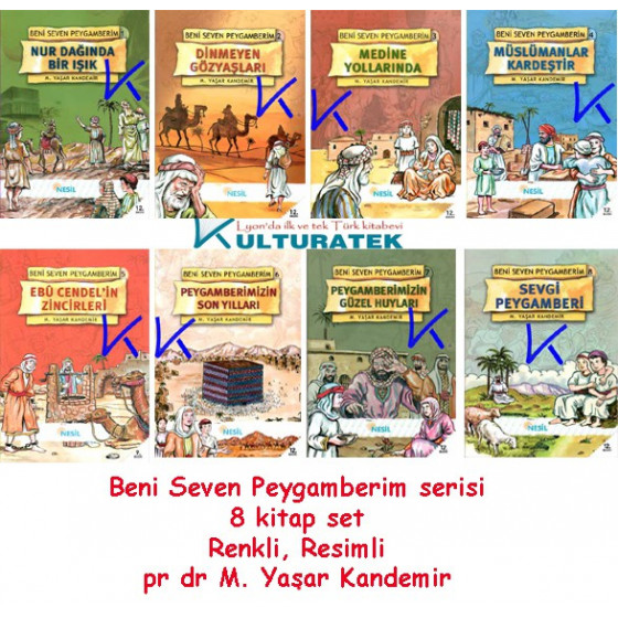 Beni Seven Peygamberim - 8 kitap set - renkli, resimli - M. Yaşar Kandemir, pr dr