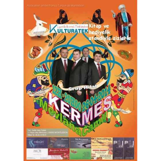 26.04.14 cumartesi, Morteau - Pontarlier - Montlebon (25500) kermesinde kitap ve hediyelik sergimizle sizlerleyiz