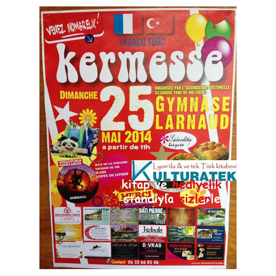 25.05.14 pazar günü 73600 Moutiers de kitap ve hediyelik standıyla, sizlerle...