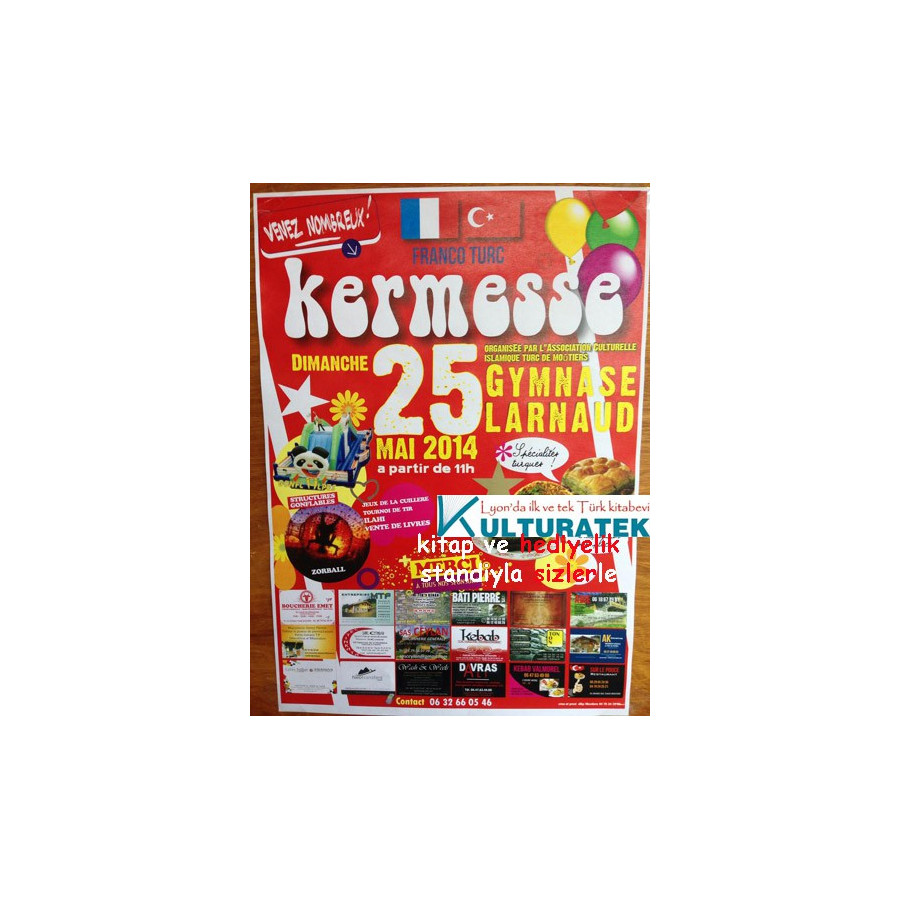 25.05.14 pazar günü 73600 Moutiers de kitap ve hediyelik standıyla, sizlerle...