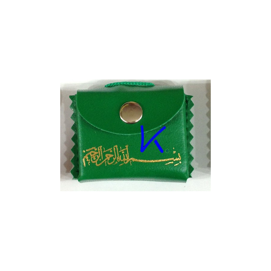 Mini Kur'an-ı Kerim - Askılı, Kılıflı - yeşil renk