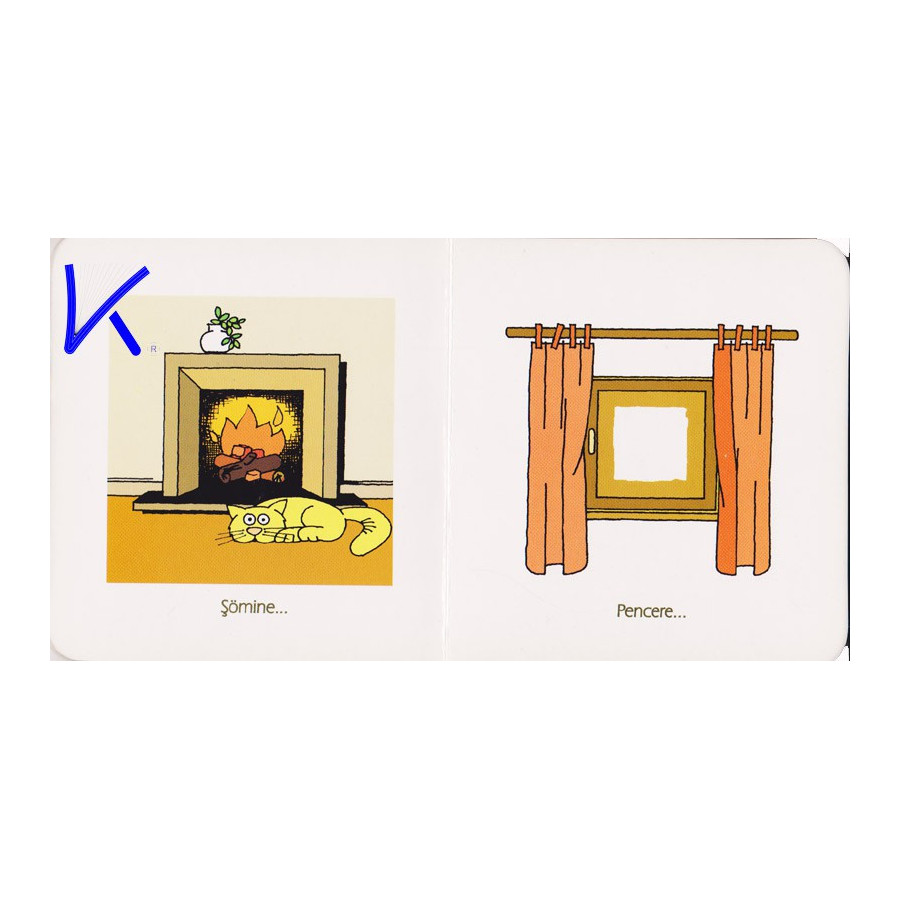 Dörtgen Şeyler - Şekiller - Oyuncak kitaplar - Sert karton kitap - Sadık Bodur