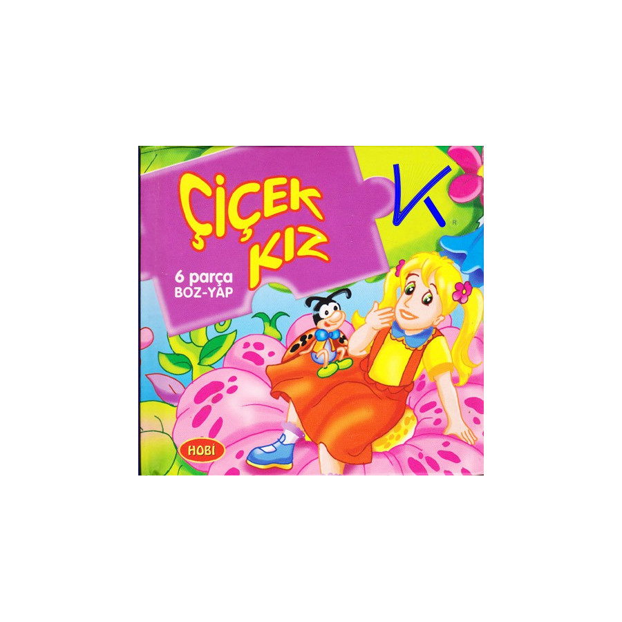 Çiçek Kız - Yap Boz lu Masallı sert karton kitap - Hobi