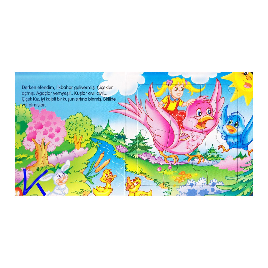 Çiçek Kız - Yap Boz lu Masallı sert karton kitap - Hobi