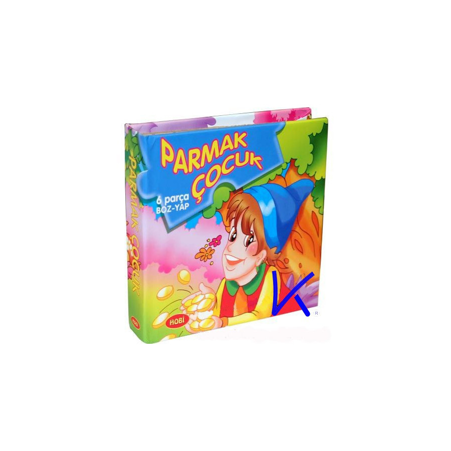 Parmak Çocuk - Yap Boz lu Masallı sert karton kitap - Hobi