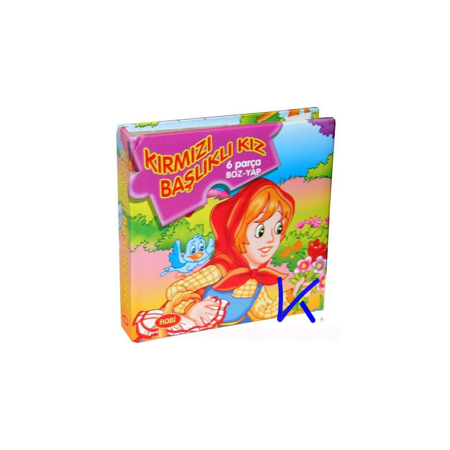 Kırmızı Başlıklı Kız - Yap Boz lu Masallı sert karton kitap - Hobi