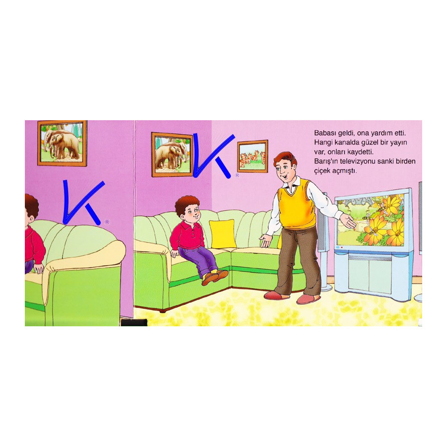 Barış'ın Televizyonu - Mini Mini Öyküler - Sert karton sayfa kitap