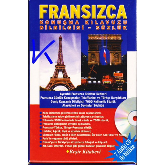 Fransızca Konuşma Kılavuzu - Dil Bilgisi - Sözlük + 7 Audio CD set - Metin Yurtbaşı