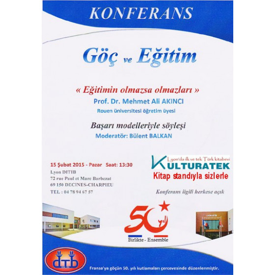 Göç ve Eğitim konferansında kitap sergisi - 15.02.15 pazar, Ditib Lyon