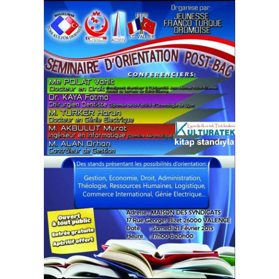 21.02.15 cumartesi Valence'da Orientation Eğitim seminerinde kitap sergisi