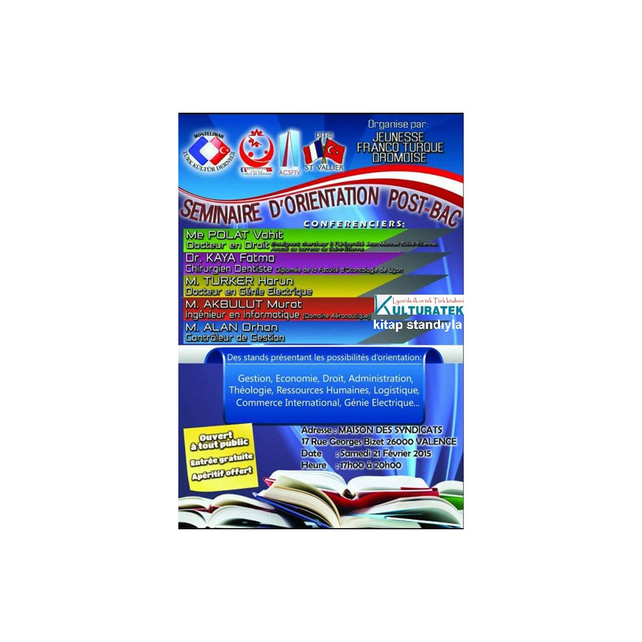 21.02.15 cumartesi Valence'da Orientation Eğitim seminerinde kitap sergisi