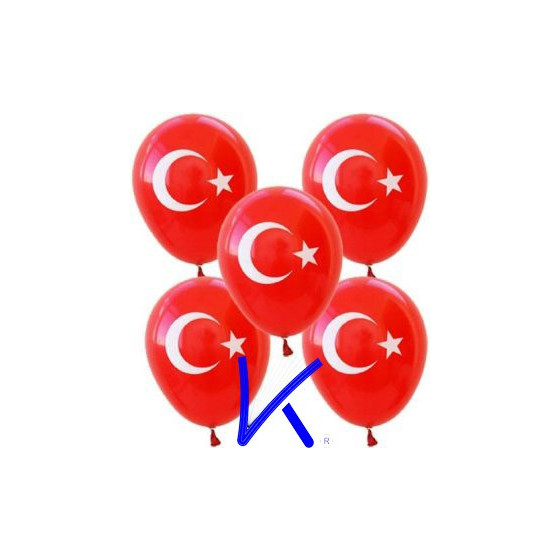 Türk Bayraklı Şişirme Balon