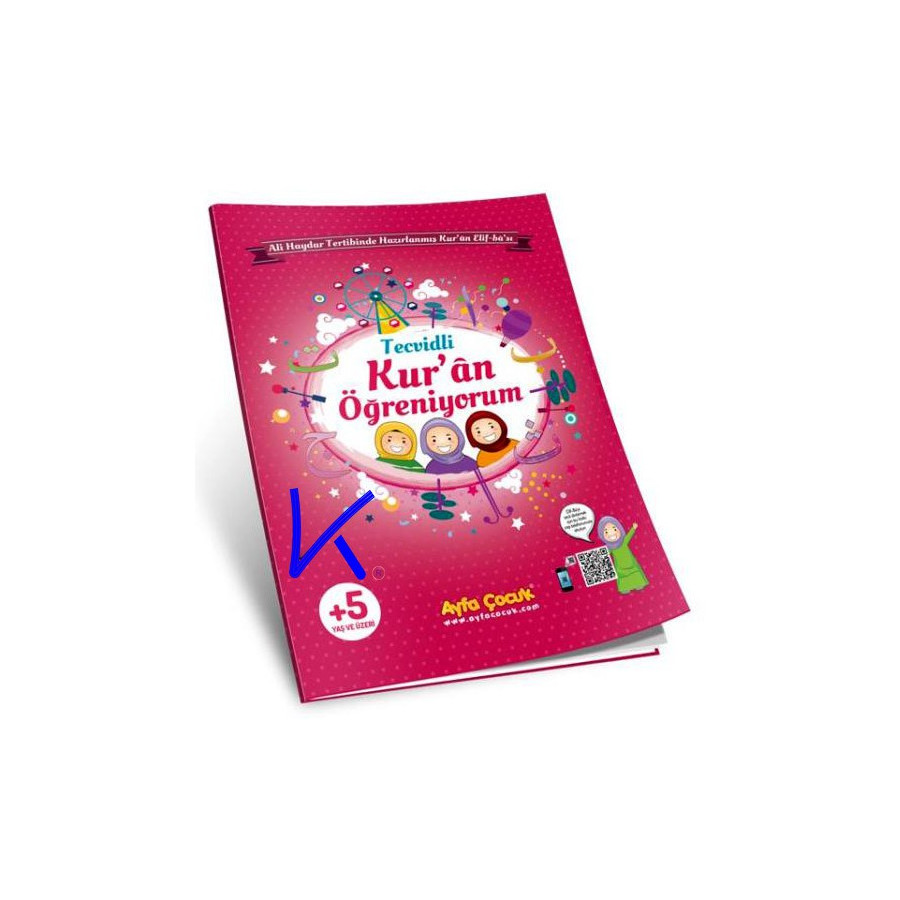 Tecvidli Kur'an Öğreniyorum - Elifba - pembe renk - ayfa