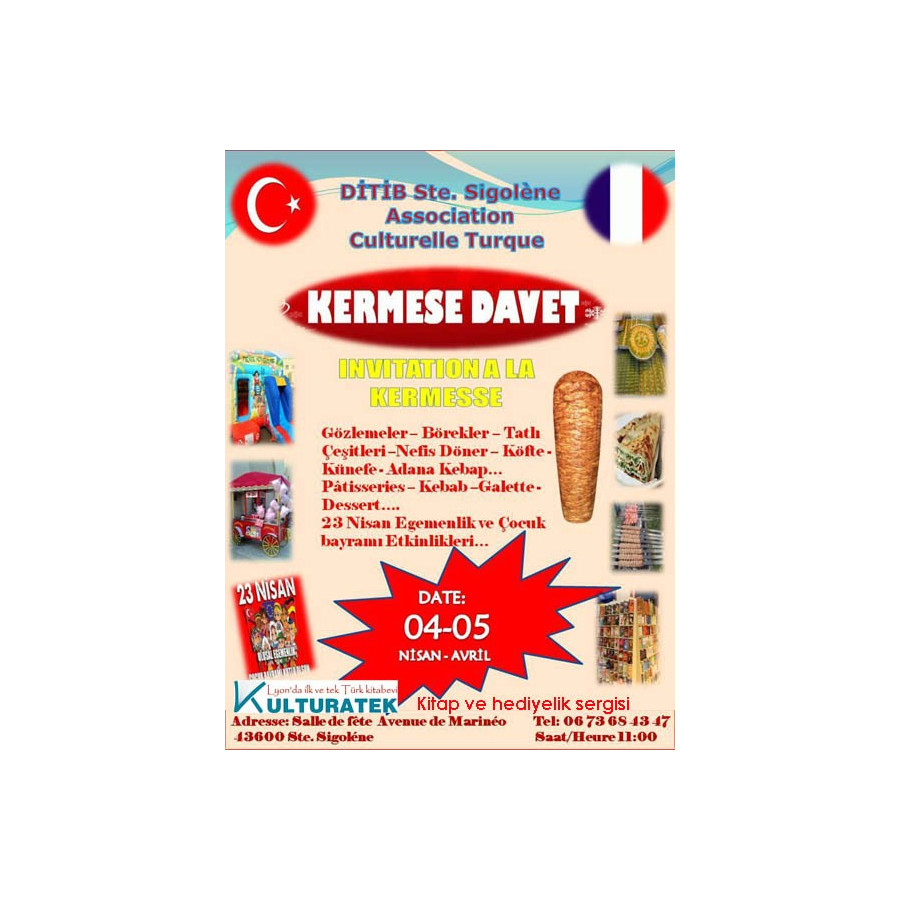 04-05 nisan 2015 c.tesi ve pazar Ste Sigolene kermesinde kitap ve hediyelik sergisi