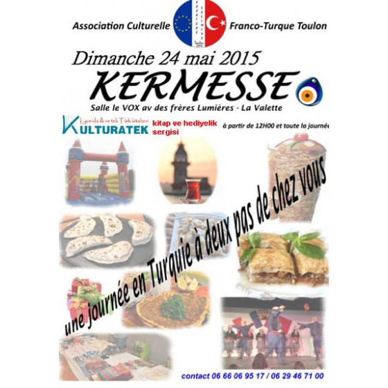 24.05.15 pazar günü Toulon kermesinde kitap ve hediyelik sergisi ile sizlerleyiz