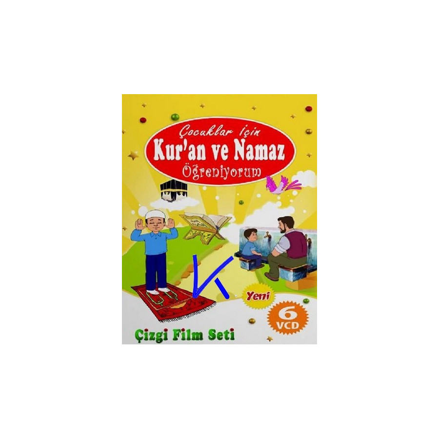 Çocuklar Için Kur'an ve Namaz Öğreniyorum çizgi film seti - 6 VCD