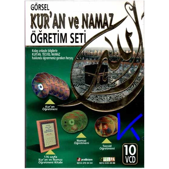 Kur'an ve Namaz Öğretim Seti, görsel - 10 VCD + Kitap