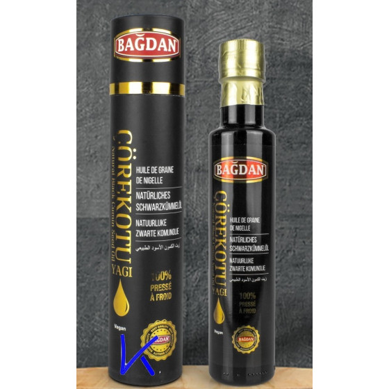 Çörekotu Yağı - Huile de Nigelle - Natural black cumin seed oil - bouteille de 250 ml