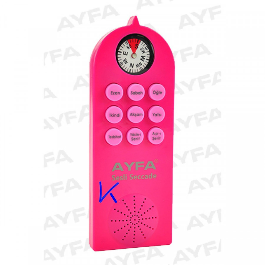 Sesli Kulaklıklı Pusulalı Seccade - Namaz kılmayı öğreten seccade - yeni model - ayfa - pembe