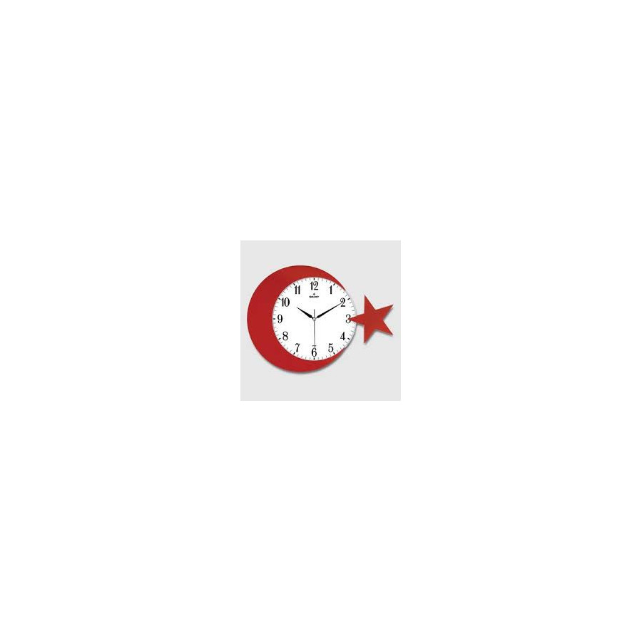 Ay Yıldızlı Duvar Saati - büyük boy