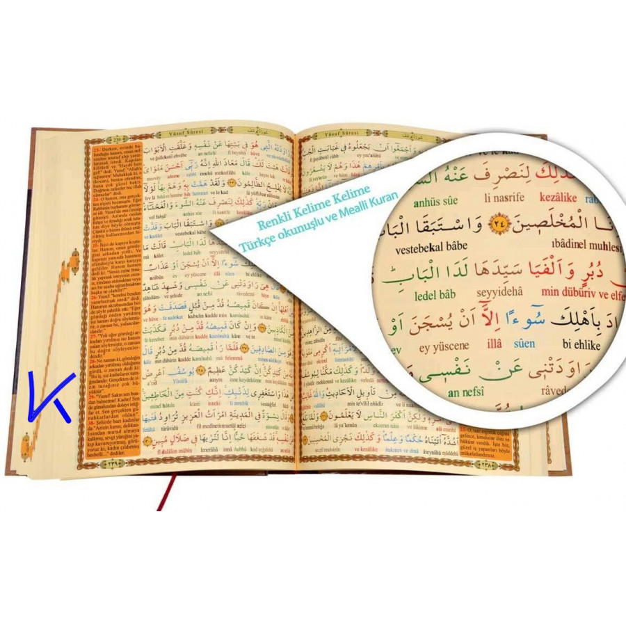 Kur'an-ı Kerim ve Satır Arası Renkli Kelime Kelime Türkçe Okunuşu, bilgisayar hatlı, tecvidli - Elmalılı Hamdi Yazır - haktan