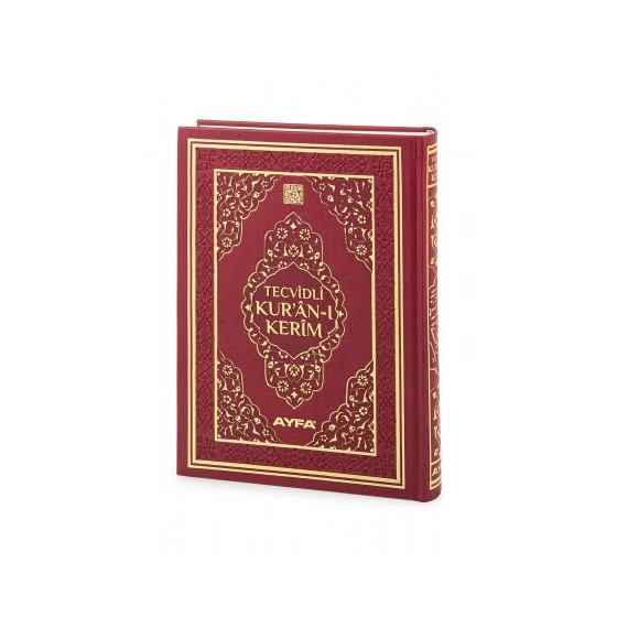 Tecvidli Kur'an-ı Kerim - lüks baskı - kırmızı renk kapak - camii boy (en büyük boy)