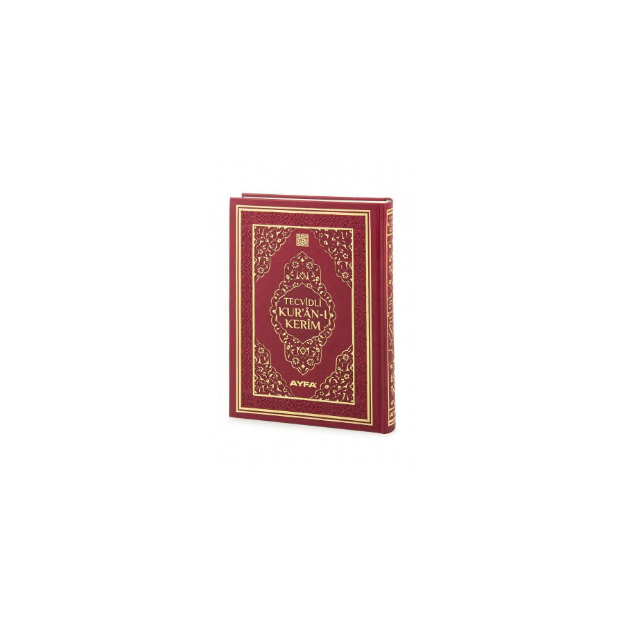 Tecvidli Kur'an-ı Kerim - lüks baskı - kırmızı renk kapak - camii boy (en büyük boy)